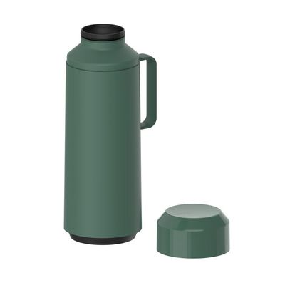 Garrafa Térmica Tramontina Exata Em Polipropileno Verde Com Ampola De Vidro E Tampa Rosqueável 1 L