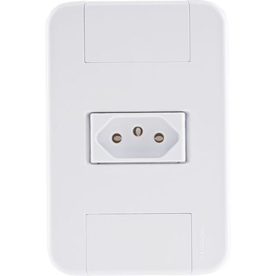 Conjunto 4x2 Com 1 Tomada 2p+t 10 A 250 V Tramontina Tablet Branco