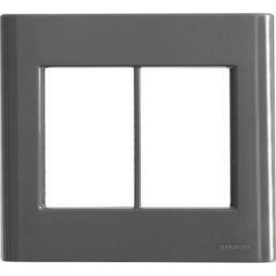 Placa 6 Postos 4x4 Tramontina Giz Titânio Sem Suporte