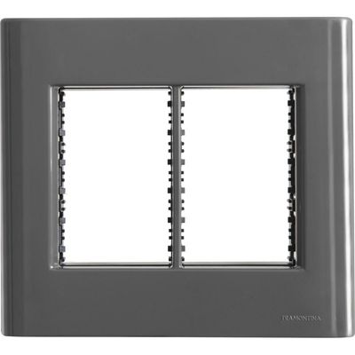 Placa 6 Postos 4x4 Tramontina Giz Titânio Com Suporte