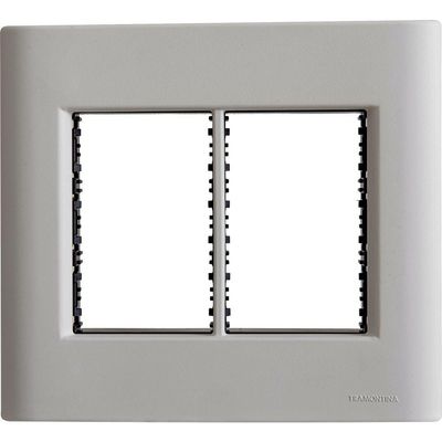 Placa 6 Postos 4x4 Tramontina Giz Fendi Com Suporte