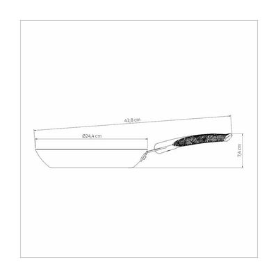 Frigideira Tramontina Lyf Em Alumínio Com Revestimento Interno E Externo Em Antiaderente Starflon Max Verde 24 Cm