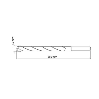 Broca Para Concreto Longa 10x250 Mm Tramontina Master