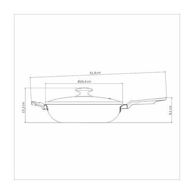 Wok Tramontina com Revestimento Interno E Externo Em Antiaderente Starflon Max Vermelho 28 Cm 3,3 L