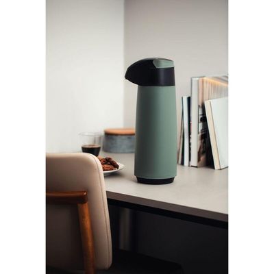 Garrafa Térmica Tramontina Exata Em Plástico Verde Com Ampola De Vidro 1,8 L