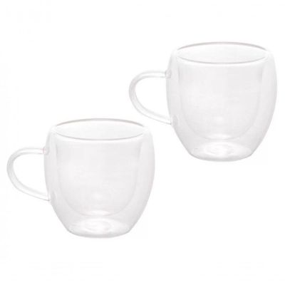 Conjunto 2 Xicaras De Cafe Parede Dupla Modern 80 Ml - Lyor