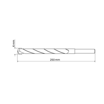 Broca Para Concreto Longa 6x250 Mm Tramontina Master