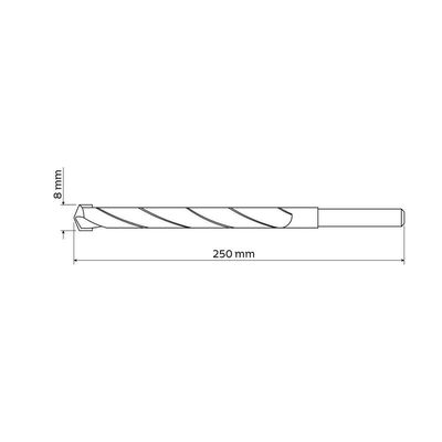 Broca Para Concreto Longa 8x250 Mm Tramontina Master