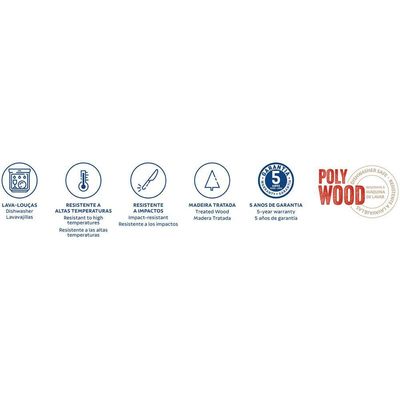 Faqueiro 6 Garfos 6 Facas Jumbo Polywood Castanho Tramontina
