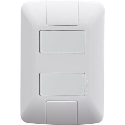 Kit 9 Conjunto 4x2 2 Interruptores Tramontina Aria 6a 250v