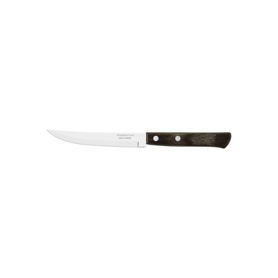 Faca Para Churrasco Tramontina Com Lâmina Em Aço Com Fio Liso E Cabo De Madeira Tratada 5 Polegada