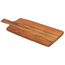 Fsc Tábua Retangular Para Pão Tramontina Kitchen Em Madeira Teca Com Cabo 48x19 Cm