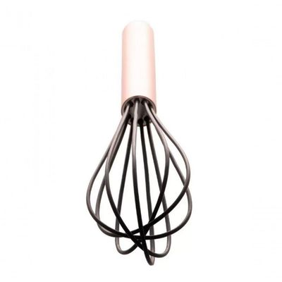 Batedor De Ovos Fouet Cabo De Aço Inox Rose Gold 26,5 Cm