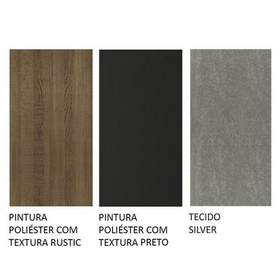 Conjunto Sala Jantar Mesa Vidro 4 Cadeiras Rustic