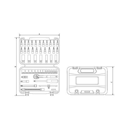 Kit De Ferramentas Para Oficinas 52 Peças Tramontina Pro Com Maleta