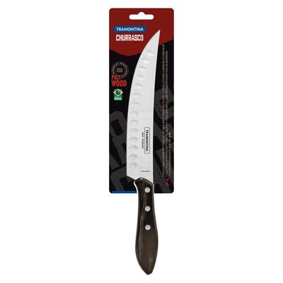 Faca Para Carne Butcher Tramontina Com Lâmina Em Aço Inox E Cabo Em Madeira Tratada Polywood