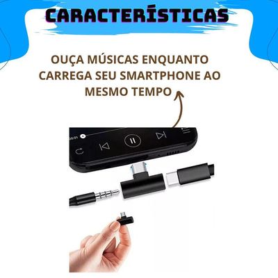 Adaptador Para Smartphone Celular Tipo-c Para Tipo-c E P2 3.5mm Le-5586
