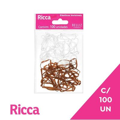 Elásticos Invisíveis Para Cabelo Ricca C- 100un