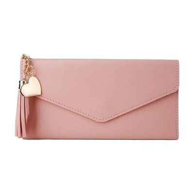 Carteira Feminina Rosa Claro Porta Documentos Cartões Pu