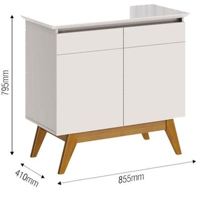 Aparador Para Sala Buffet Classic 2 Portas Off White - Imcal