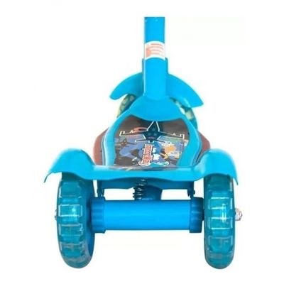 Patinete infantil 3 rodas com cesta azul para crianças