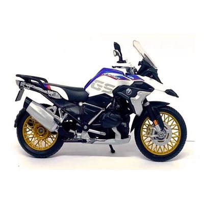 Miniatura Moto motocicleta Bmw R1250 Gs Branca Maisto 1/12 coleção