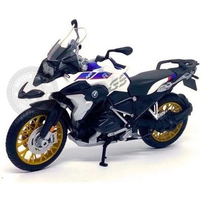 Miniatura Moto motocicleta Bmw R1250 Gs Branca Maisto 1/12 coleção