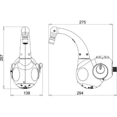 Torneira Elétrica Lumen De Parede Branca - Hydra 127v