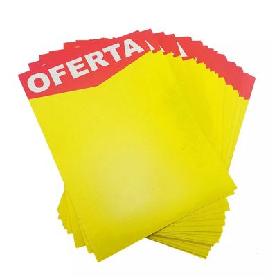 Placa De Oferta Preço Comércio C/ 100 Un Tamanho 45x65 CM