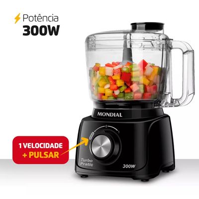 Mini Processador Turbo Pratic Mp16b 300w Preto Mondial 110V