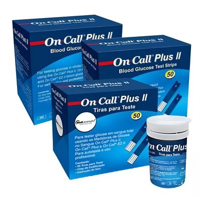 150 Tiras De Glicose On Call Plus Ii