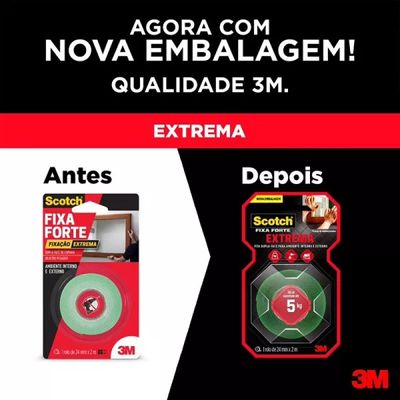 Fita Dupla Face Fixa Forte 3m 24mm X 2m 1810