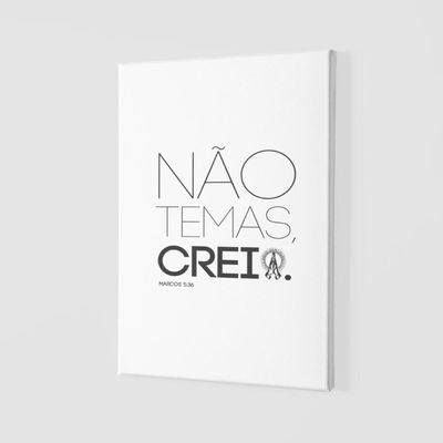 Placa Decorativa Fé E Religião - Marcos 5:36 - 30x45cm