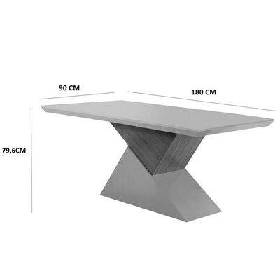 Sala jantar Tampo MDF c/6 Cadeiras marrom, off white,imbuia