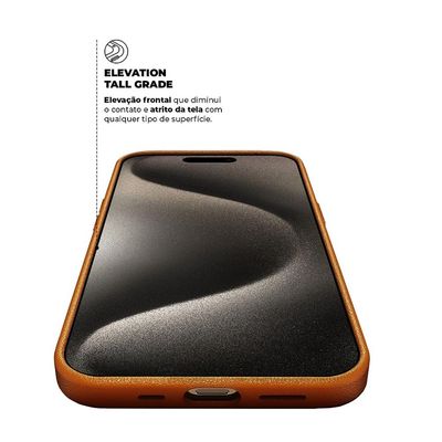 Capa para iPhone 15 Pro Max - Couro Dual Marrom - Gshield