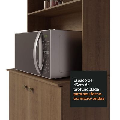 Armário De Cozinha Compacta Quiosque 235cm Rustic Madesa