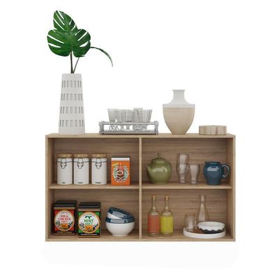 Aparador Buffet 4 Portas Viena V3604 Rustic/Branco Rustic/Branco