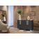 Aparador Buffet 4 Portas Com Pés Quadrados Viena V3607 Preto/Branco Preto/Branco