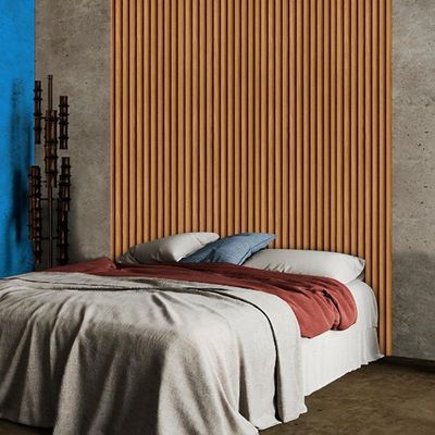 Cabeceira Ripada Para Cama Queen 180 Cm X 250 Cm Mdf E Mdp Nature Jm Móveis