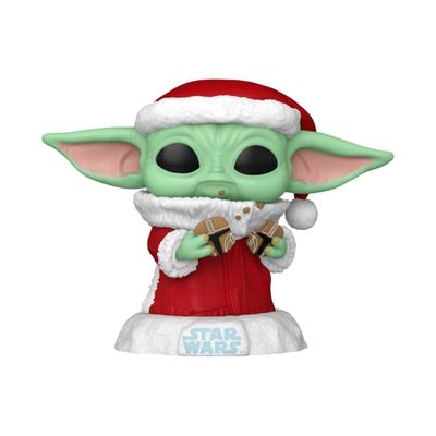 Boneco Funko Pop! Star Wars Mandalorian Grogu de Natal