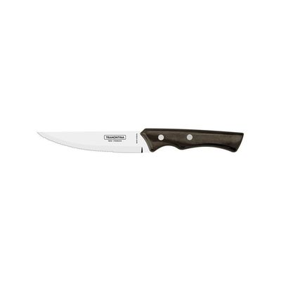 Faca Para Churrasco Jumbo Tramontina Com Lâmina Em Aço Inox E Cabo Em Madeira Castanho 5 Polegada