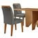 Mesa Evora 120 Mdf Com 4 Cadeiras Melissa Linho Grafite-naturalle-naturalle