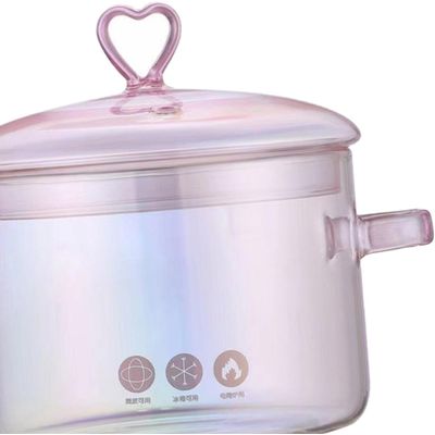 Panela Caçarola de Vidro Coração 1,5 Litros