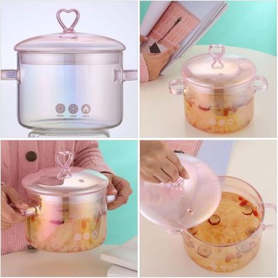 Panela Caçarola de Vidro Coração 1,5 Litros