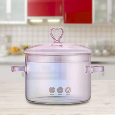 Panela Caçarola de Vidro Coração 1,5 Litros