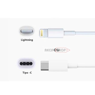 Kit 2 Cabos Lightning para Tipo C 1m | Dupla Resistência | Carregamento Super Rápido