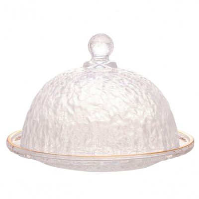 Queijeira Porta Queijo Com Tampa Petra 19,5cm Cristal - Lyor