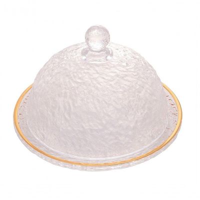 Queijeira Porta Queijo Com Tampa Petra 19,5cm Cristal - Lyor