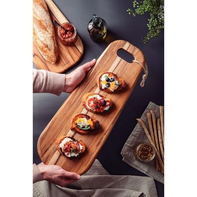 Tábua Para Antepasto Tramontina Provence Em Madeira Teca Fsc 48x19 Cm