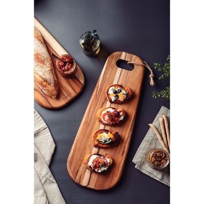 Tábua Para Antepasto Tramontina Provence Em Madeira Teca Fsc 48x19 Cm